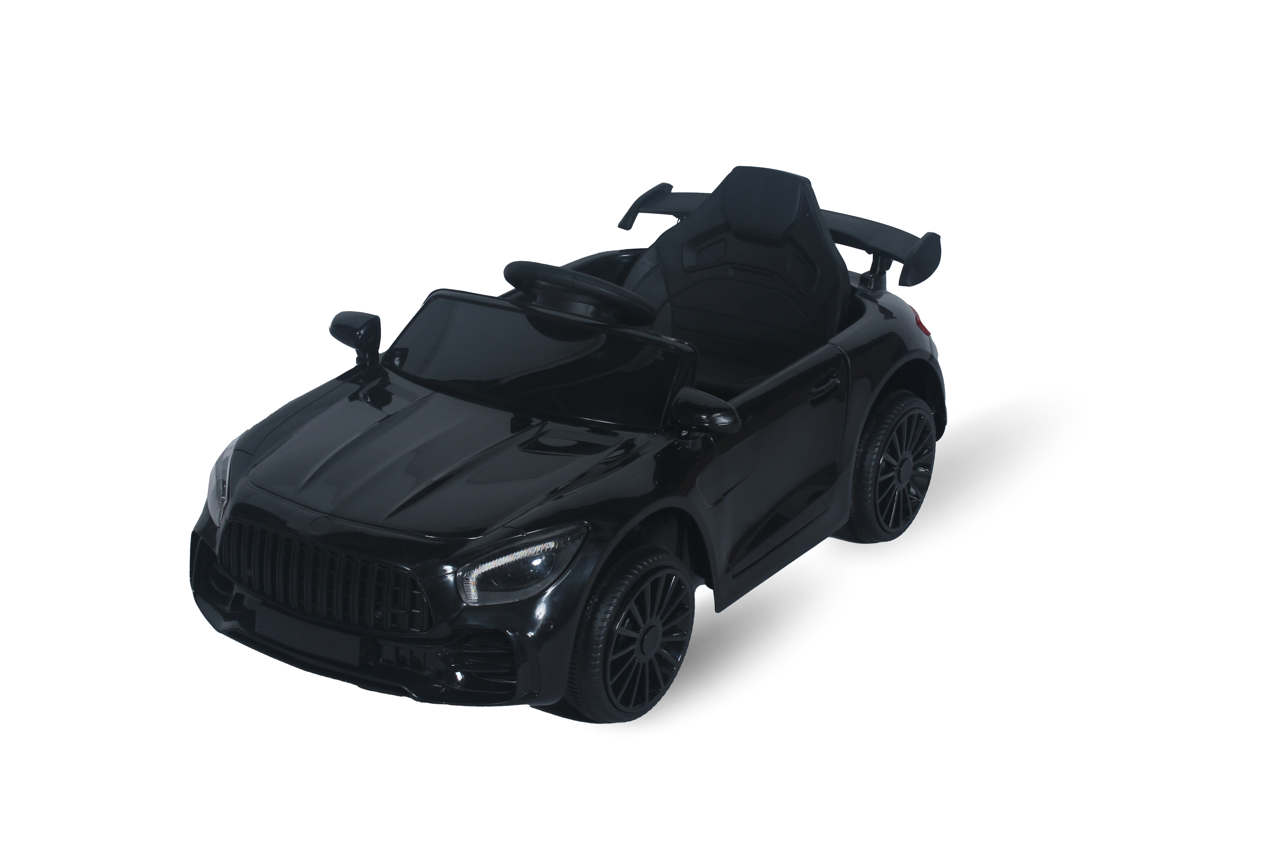 ES-Toys enfant voiture électrique Mercedes GLC rose, siège simili cuir,  pneus EVA