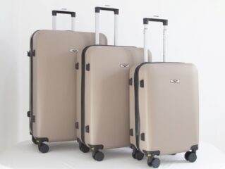 Set de trois valises incassables _ Beige foncé