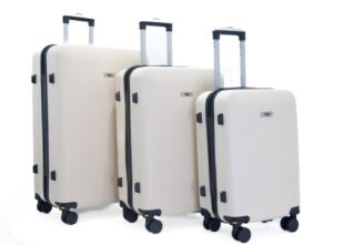 Set de trois valises incassables _ Beige clair